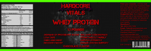 Chocolate Whey Protein Labelpsd